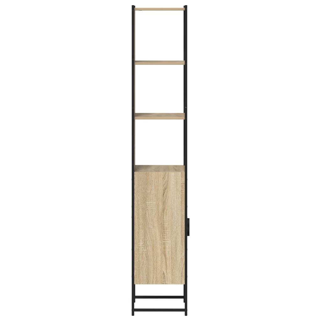 vidaXL Ντουλάπι Μπάνιου Sonoma Oak 33x33x185,5 cm Επεξεργασμένο ξύλο