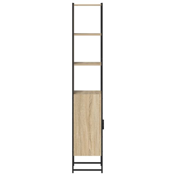 vidaXL Ντουλάπι Μπάνιου Sonoma Oak 33x33x185,5 cm Επεξεργασμένο ξύλο