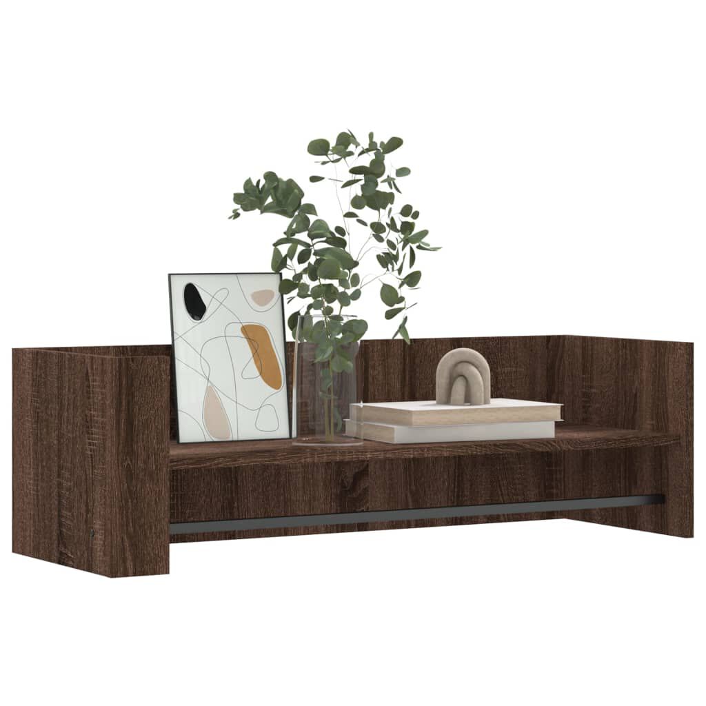 vidaXL Ραφιέρα Τοίχου Καφέ Δρυς 100x35x30,5 εκ. Επεξεργασμένο Ξύλο
