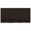 vidaXL Ράφι Τοίχου Σκούρο Καφέ 120x60x(2-4) εκ. Επεξ. Μασίφ Ξύλο Δρυός