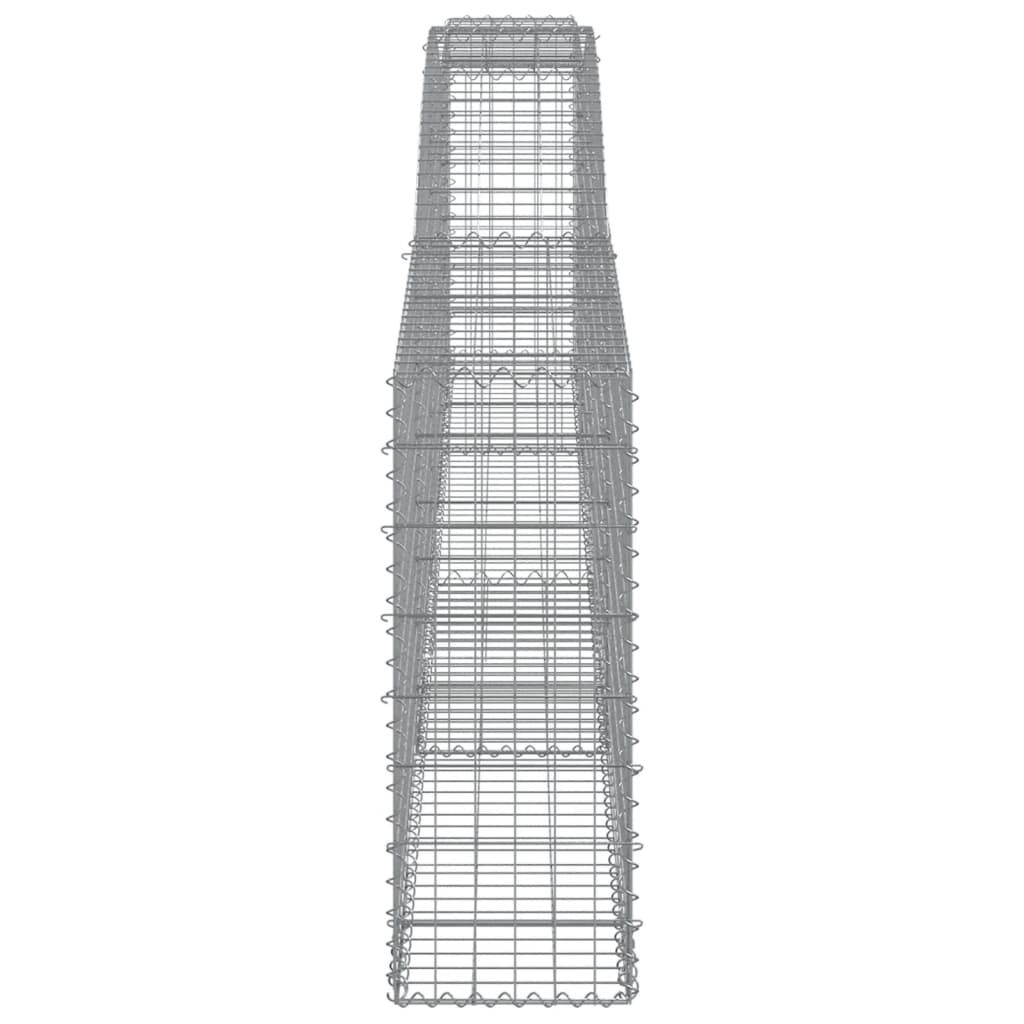 vidaXL Συρματοκιβώτια Τοξωτά 15 τεμ. 400x30x80/100 εκ. Γαλβαν. Ατσάλι
