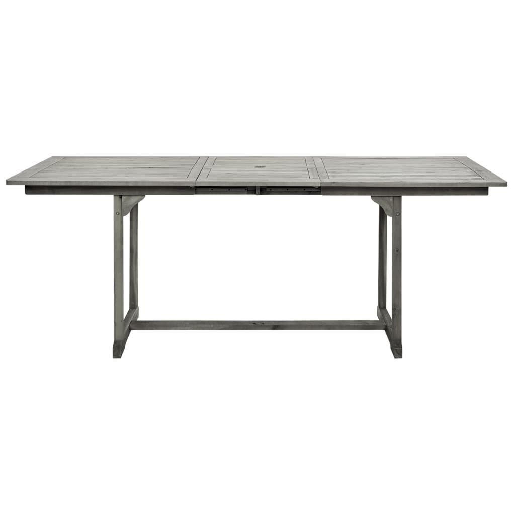 vidaXL Τραπεζαρία Κήπου (150-200) x 100 x 75 εκ από Μασίφ Ξύλο Ακακίας