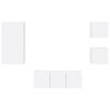 vidaXL Έπιπλα Τοίχου Τηλεόρασης 5 τεμ LED Λευκά από Επεξεργασμένο Ξύλο