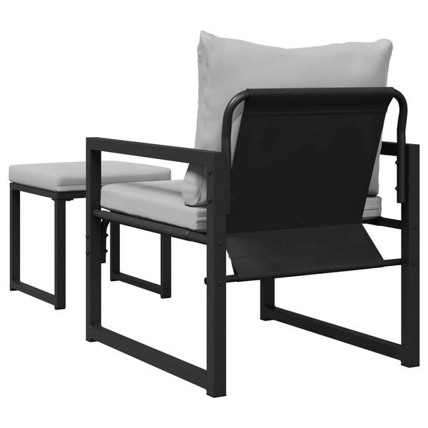 vidaXL Σετ Καναπέ Κήπου 4 pcs Μαύρο 61 x 72.5 x 71 εκ. Ατσάλι