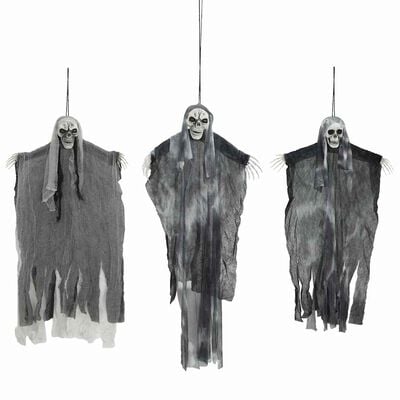 Κρεμαστά φαντάσματα Halloween 3 τεμ. μαύρα 66 x 110 cm