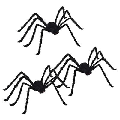 Διακόσμηση αράχνης Halloween 3 τεμ. μαύρη 150 cm