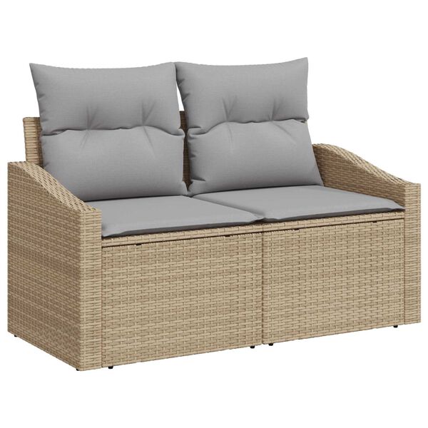 vidaXL Σετ Καναπέ Κήπου 6 pcs Μπεζ, ανοιχτό γκρι 55 x 55 x 37 εκ