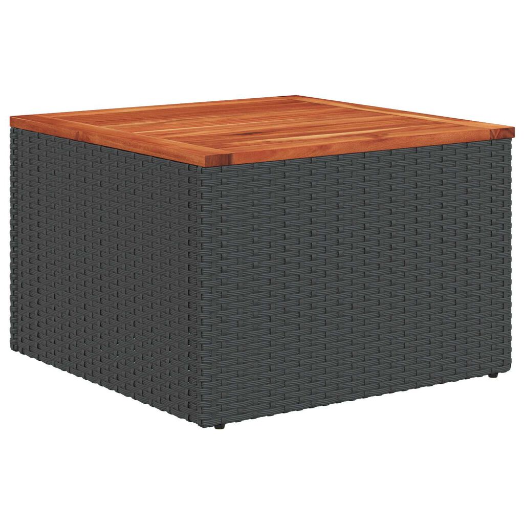 vidaXL Σετ Καναπέ Κήπου 7 pcs Μαύρο Ρατάν πολυαιθυλενίου & Ατσάλι