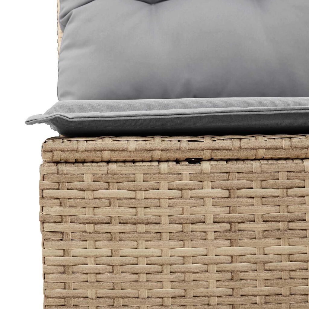 vidaXL Σετ Καναπέ Κήπου 9 pcs Beige, ανοιχτό γκρι 55 x 55 x 37 εκ