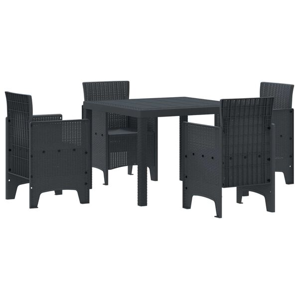 vidaXL Σετ Εξωτερικής Διατροφής 3 pcs Ανθρακί 100 x 100 x 73 εκ