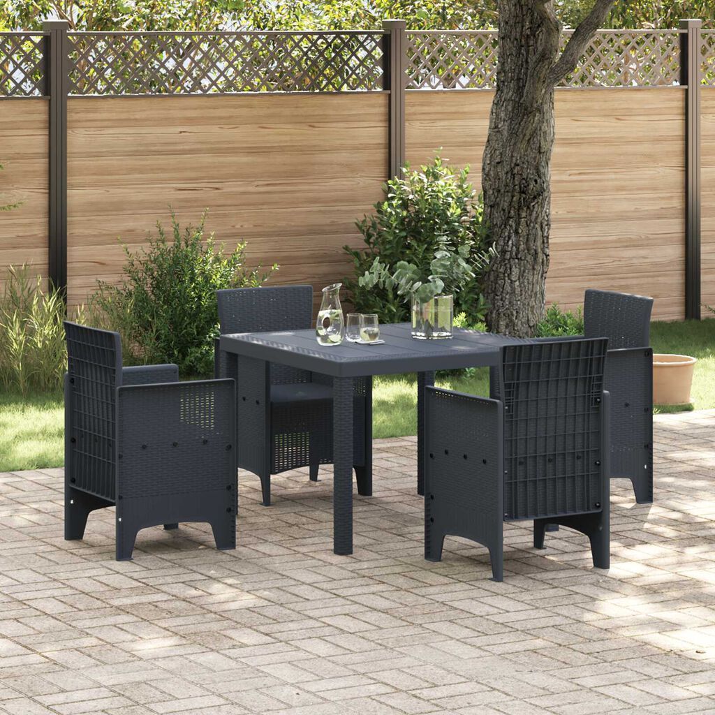 vidaXL Σετ Εξωτερικής Διατροφής 3 pcs Ανθρακί 100 x 100 x 73 εκ