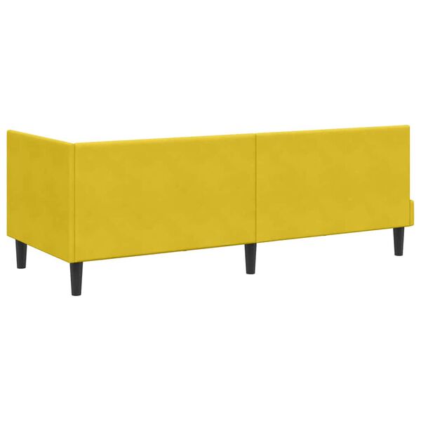 vidaXL Κρεβάτι Γωνίας με κεφαλάρι Κίτρινο 80 x 200 cm Βελούδο