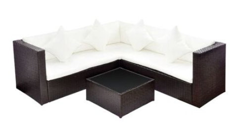 This stylish yet highly comfortable rattan sofa set will be an eye-catcher in your garden or on the patio.