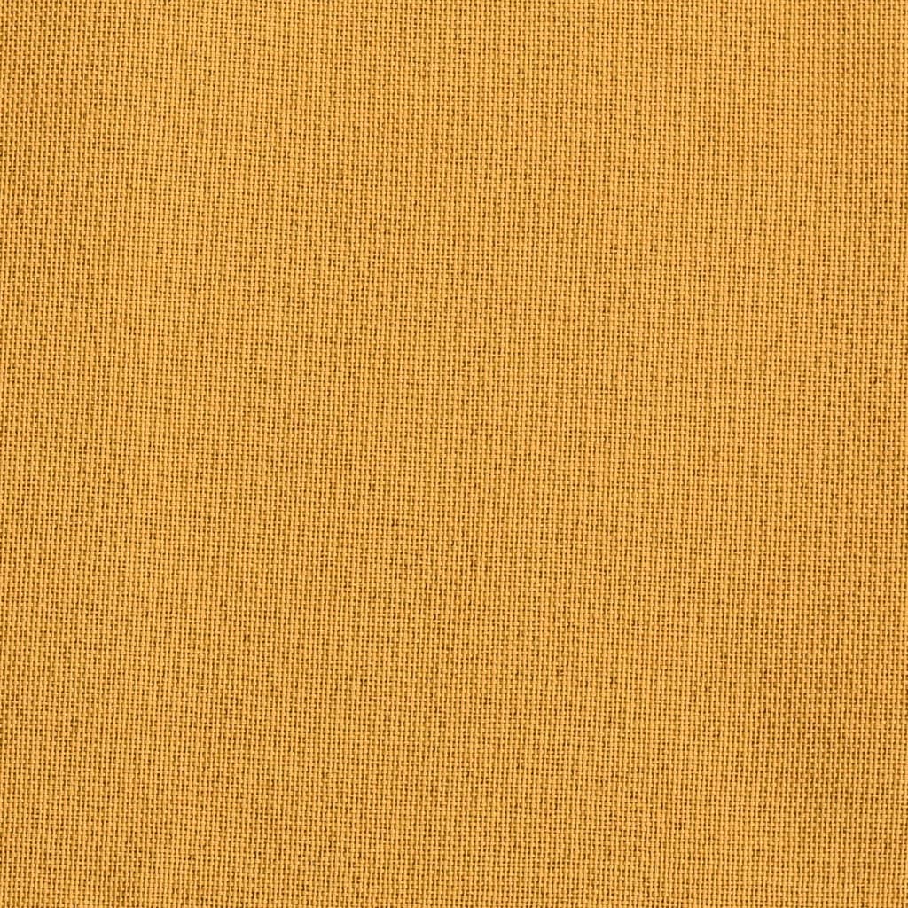 vidaXL Κουρτίνα Συσκότισης με Όψη Λινού & Γάντζους Κίτρινη 290x245 εκ.
