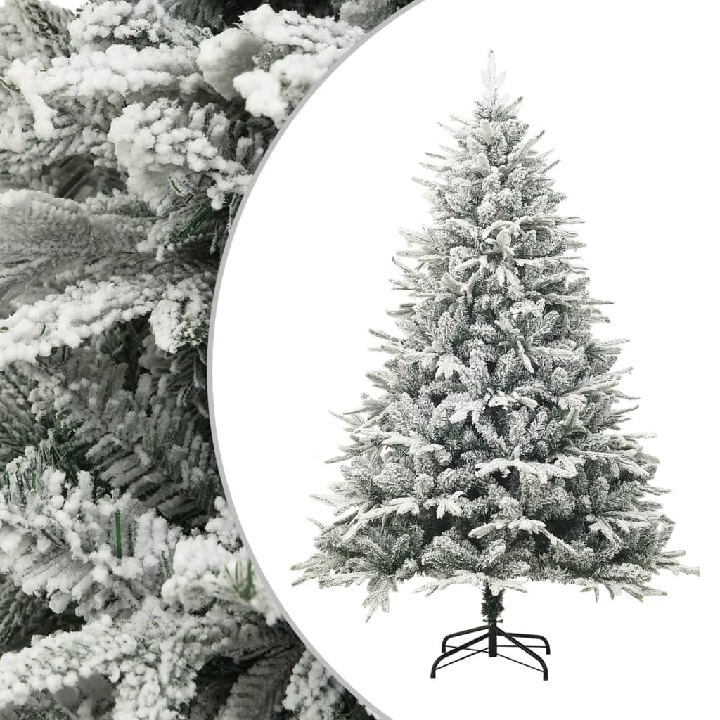vidaXL Χριστουγεννιάτ. Δέντρο Τεχν. με LED/Μπάλες/Χιόνι 180 εκ. PVC/PE