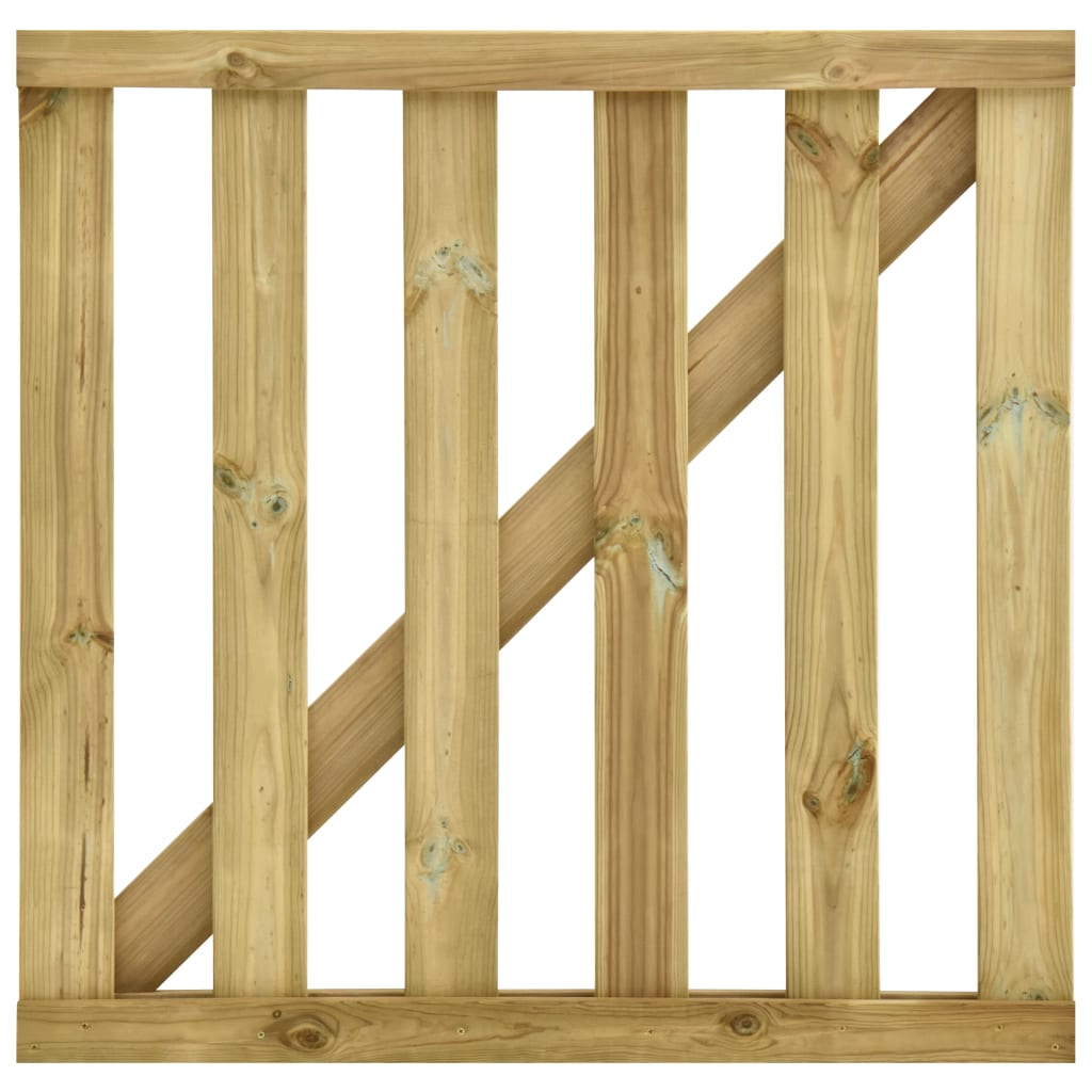 vidaXL Πόρτα Φράχτη με Σανίδες 100x100 εκ. από Εμποτισμένο Ξύλο Πεύκου