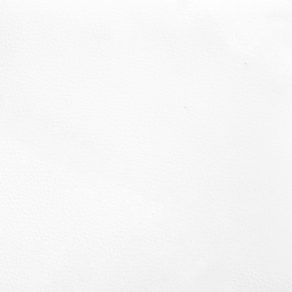 vidaXL Κεφαλάρι με Πτερύγια Λευκό 203x23x118/128 εκ. Συνθ. Δέρμα