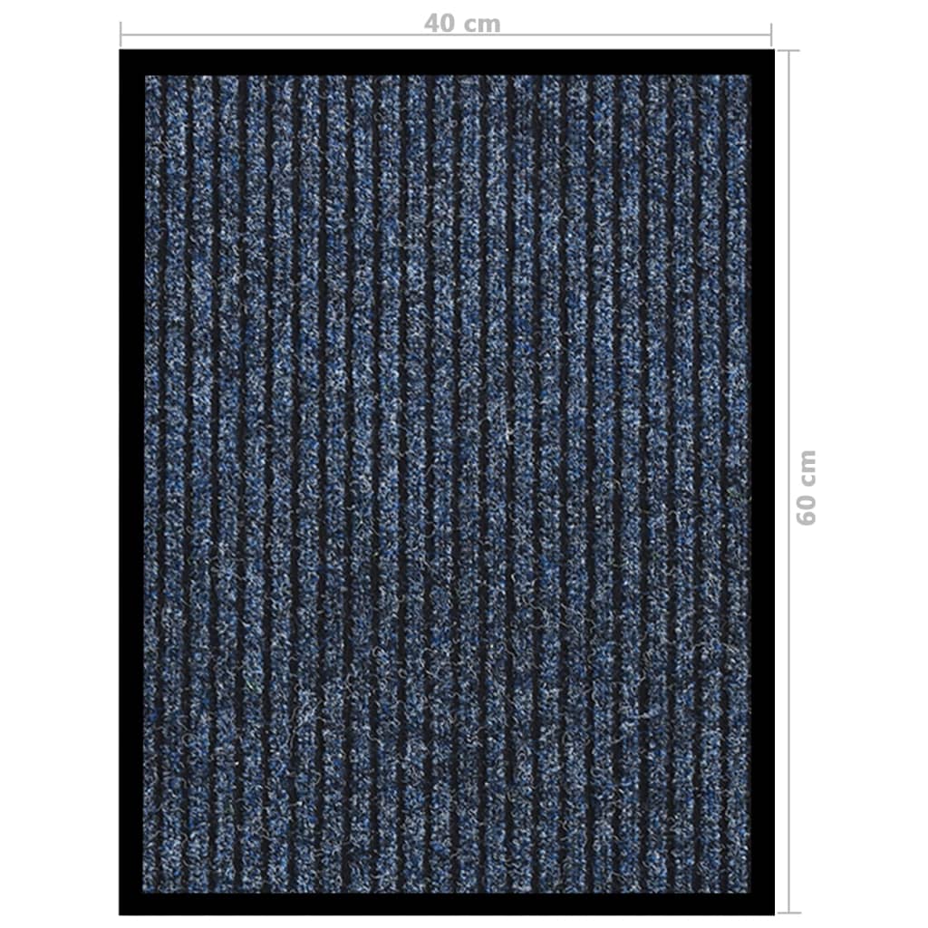 vidaXL Πατάκι Εισόδου Ριγέ Μπλε 40 x 60 εκ.