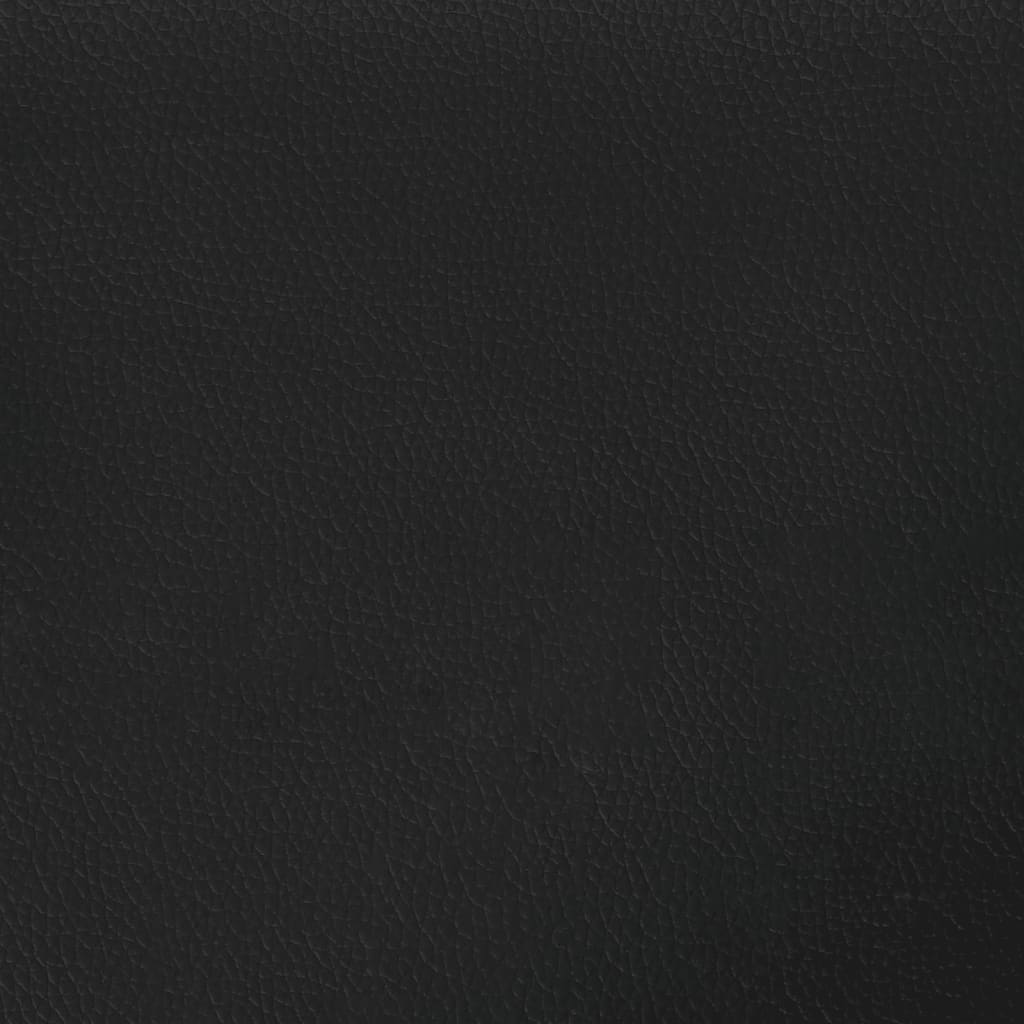 vidaXL Κρεβάτι Boxspring με Στρώμα&LED Μαύρο 120x190εκ.Συνθετικό Δέρμα