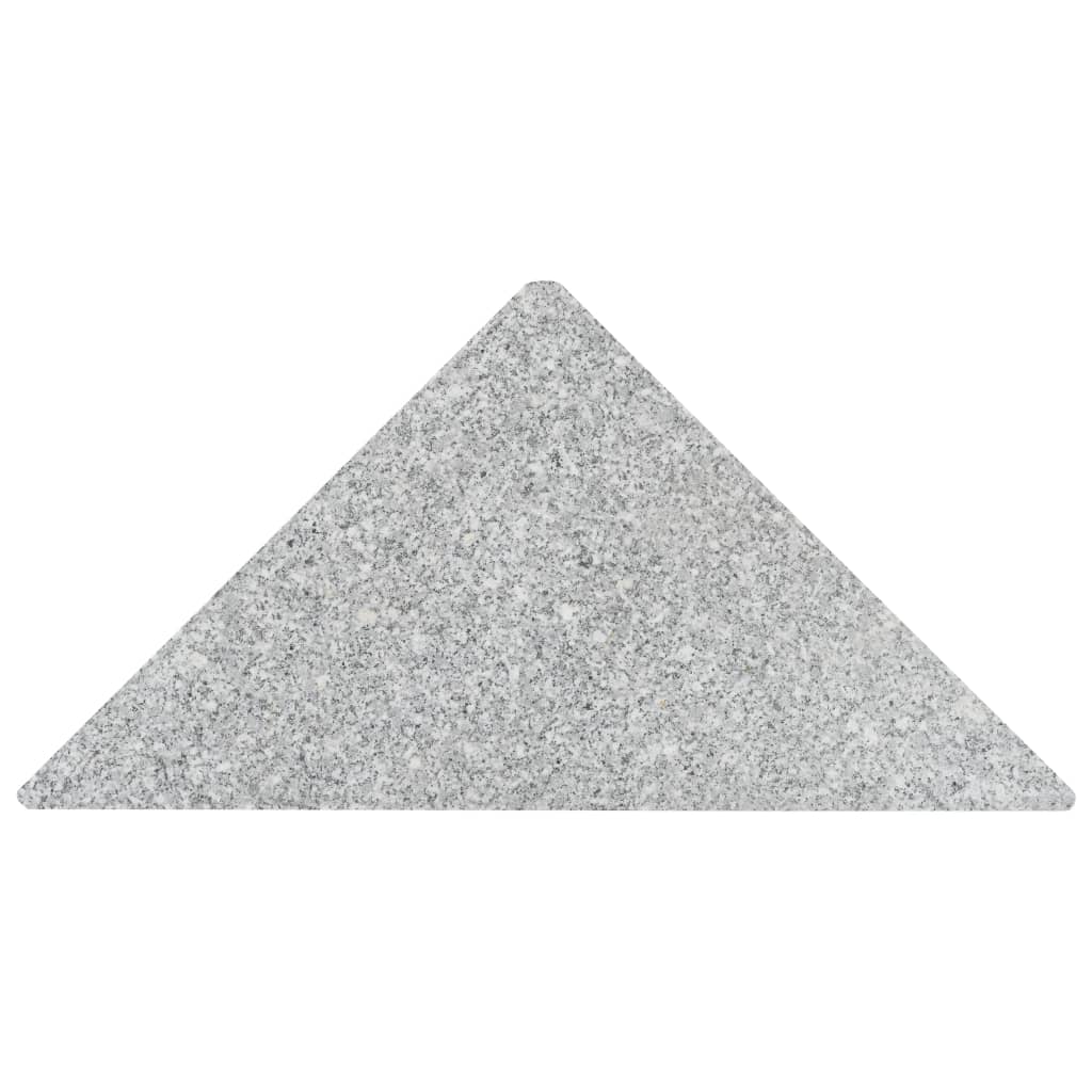 vidaXL Πλάκες Βάσης Ομπρέλας 4 τεμ. Τρίγωνες 60 κ. Γκρι από Γρανίτη