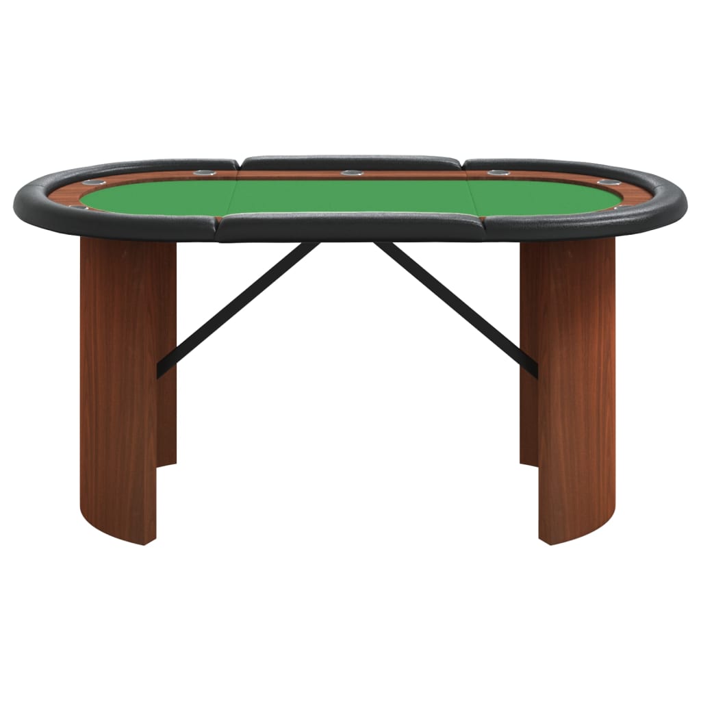 vidaXL Τραπέζι Πόκερ για 10 Παίκτες Πράσινο 160 x 80 x 75 εκ.