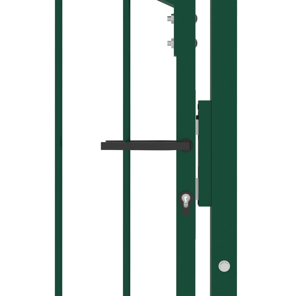 vidaXL Πόρτα Περίφραξης με Ακίδες Πράσινη 100 x 150 εκ. Ατσάλινη