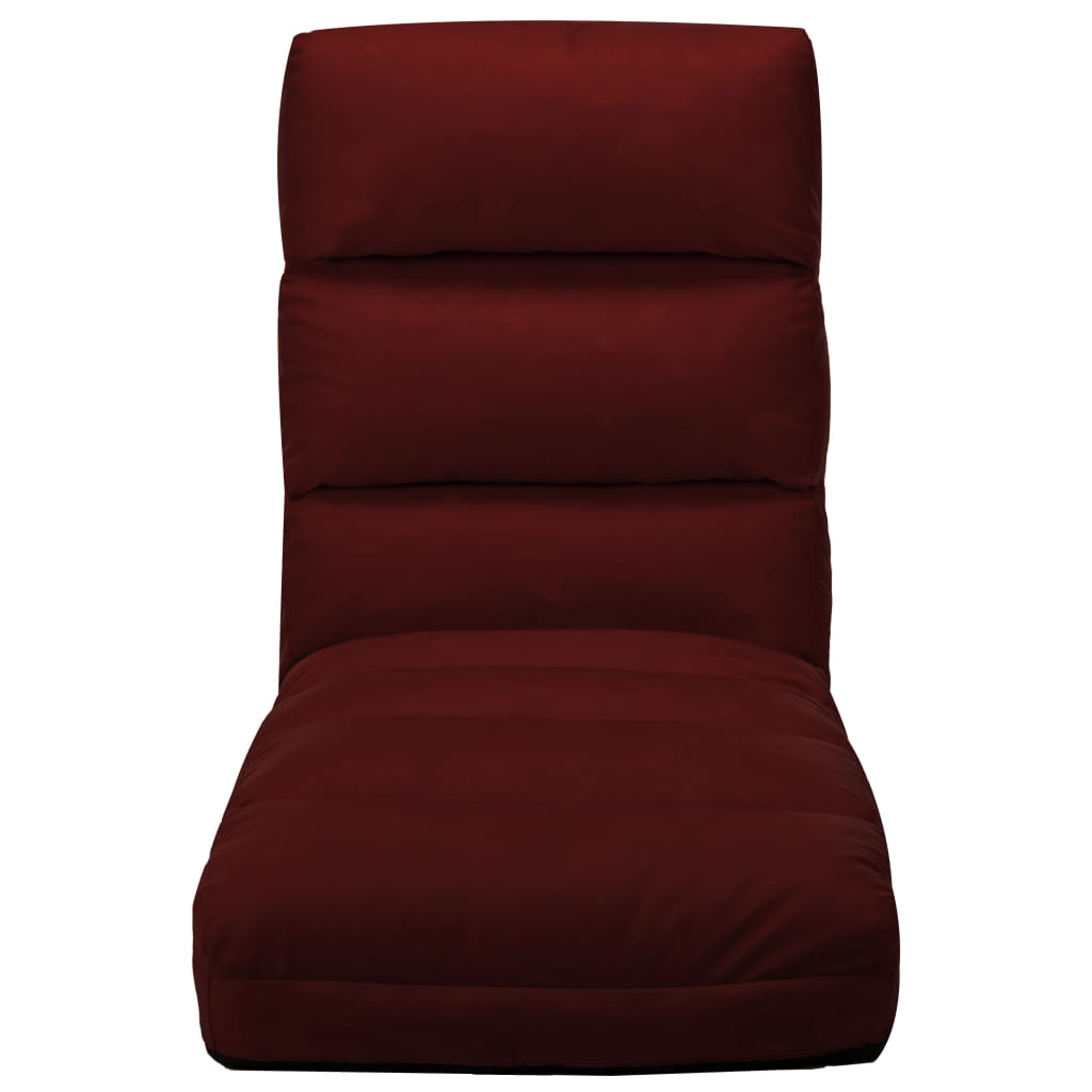 vidaXL Καρέκλα Δαπέδου Πτυσσόμενη Μπορντό από Συνθετικό Δέρμα