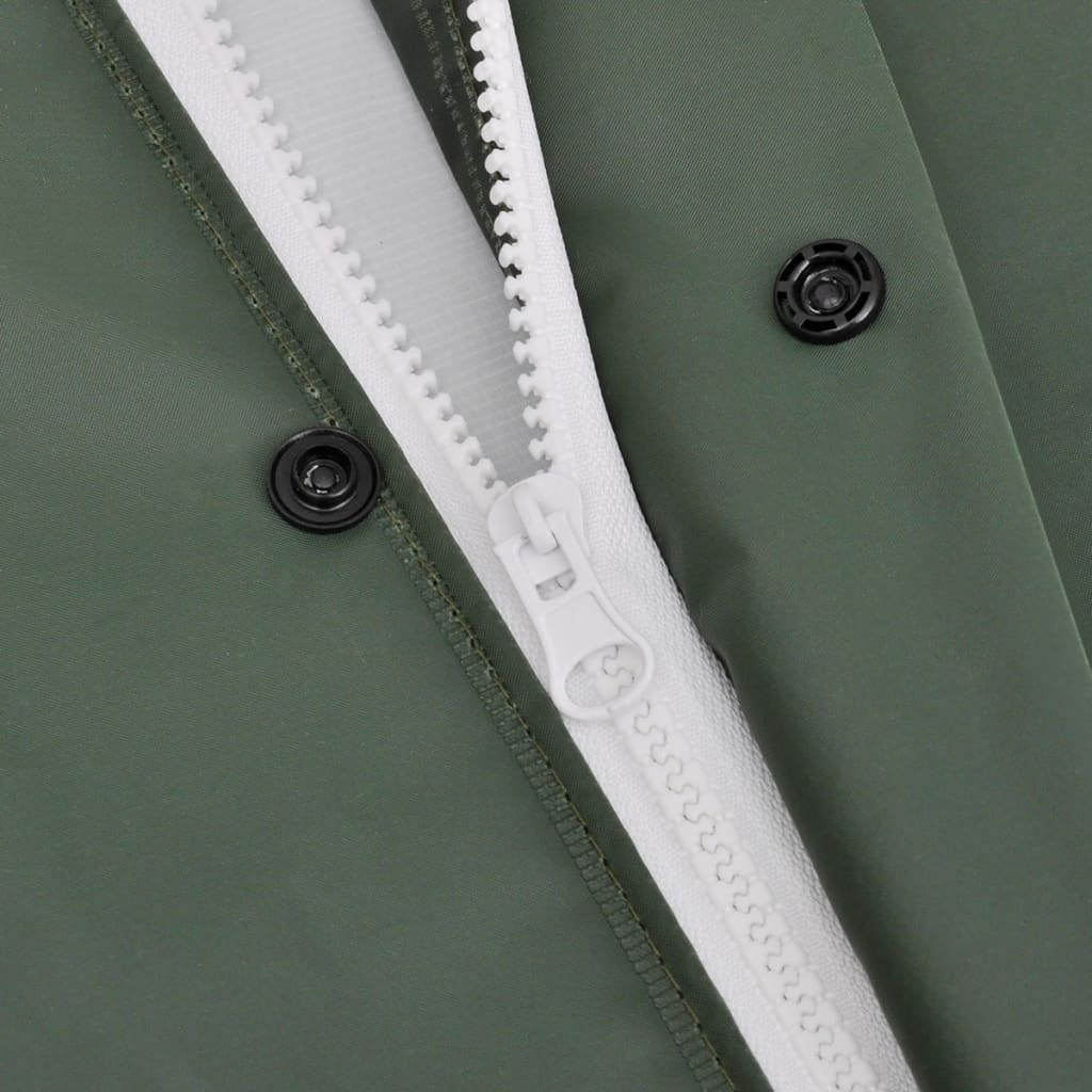 Κοστούμι Αδιάβροχο Μεγάλης Αντοχής 2 Τεμαχίων Πράσινο L με Κουκούλα