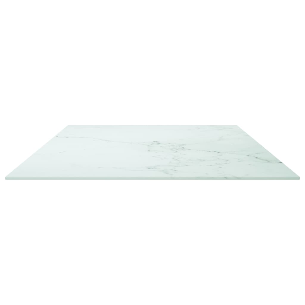 vidaXL Επιφάνεια Τραπεζιού Λευκή 120x65εκ 8χιλ Ψημ. Γυαλί Μαρμ. Σχέδιο