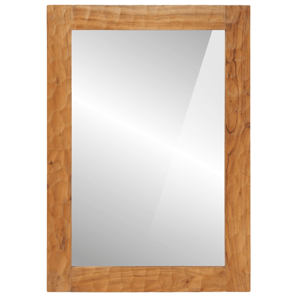 vidaXL Καθρέφτης Μπάνιου 50x70x2,5 εκ. από Μασίφ Ξύλο Ακακίας/Γυαλί