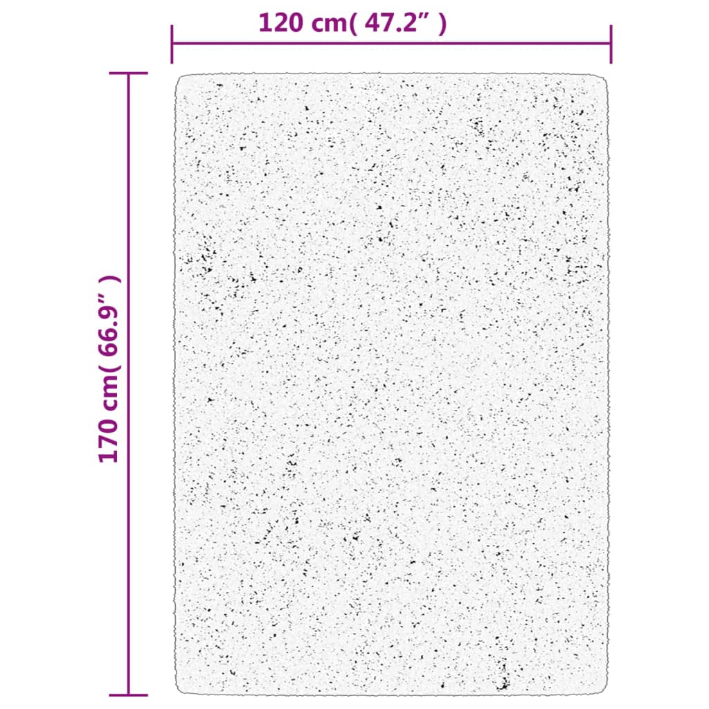 vidaXL Χαλί ISTAN με Ψηλό Πέλος Γυαλιστερή Εμφάνιση Κρεμ 120x170 εκ.