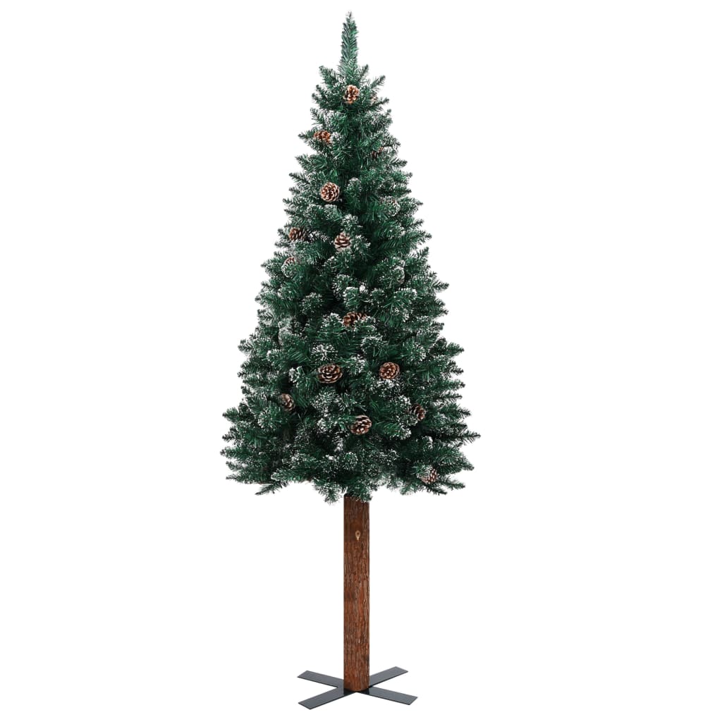 vidaXL Χριστουγεν Δέντρο Προφωτ.Τεχνητό Μπάλες Slim Πράσινο 150εκ