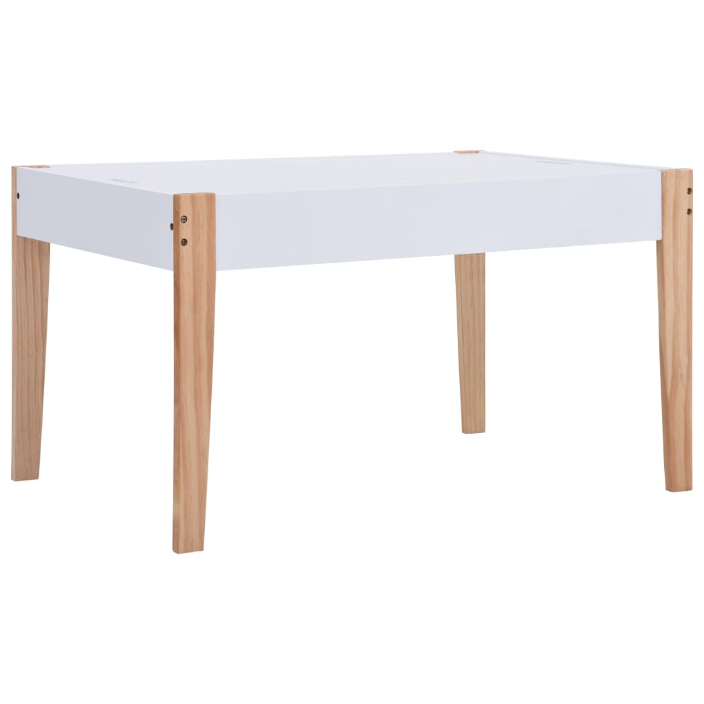 vidaXL Τραπέζι Καρέκλες Παιδικά Σετ 3Τεμ Μαύρο/Λευκό Επιφάνεια Κιμωλία