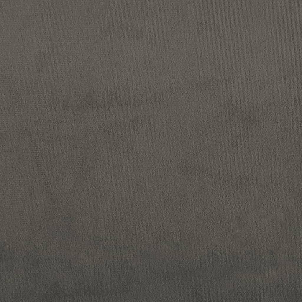 vidaXL Κεφαλάρι με Πτερύγια Σκούρο Γκρι 93x23x78/88 εκ. Βελούδινο