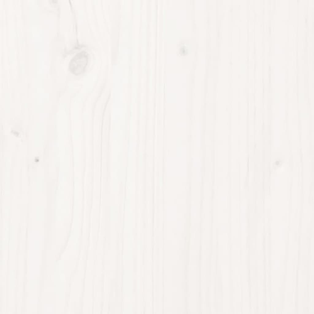 vidaXL Κεφαλάρι Κρεβατιού Λευκό 155,5 x 4 x 100 εκ. Μασίφ Ξύλο Πεύκου