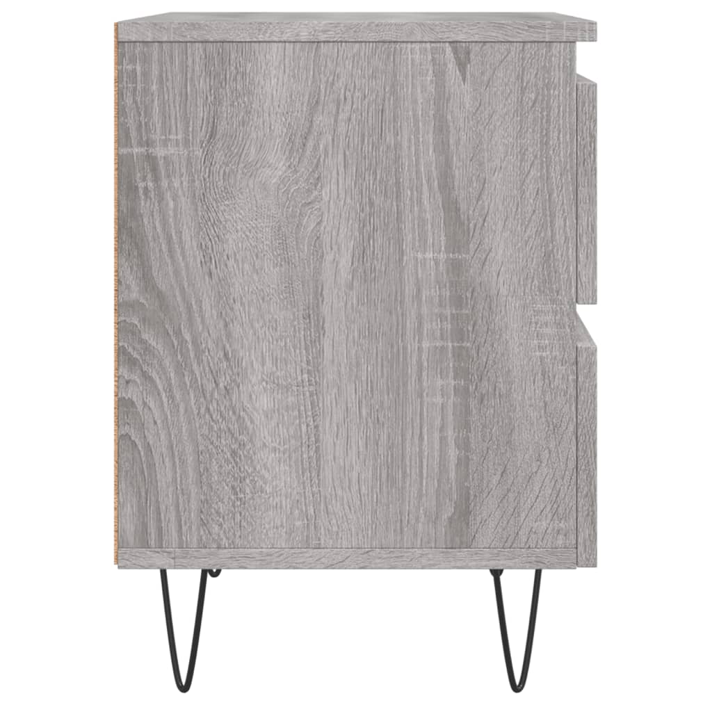 vidaXL Κομοδίνα 2 τεμ. Γκρι Sonoma 40x35x50 εκ. από Επεξεργασμένο Ξύλο