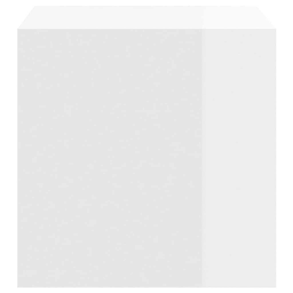 vidaXL Ντουλάπια Τοίχου 2 τεμ. Γυαλ. Λευκό 37x37x37 εκ. Μοριοσανίδα