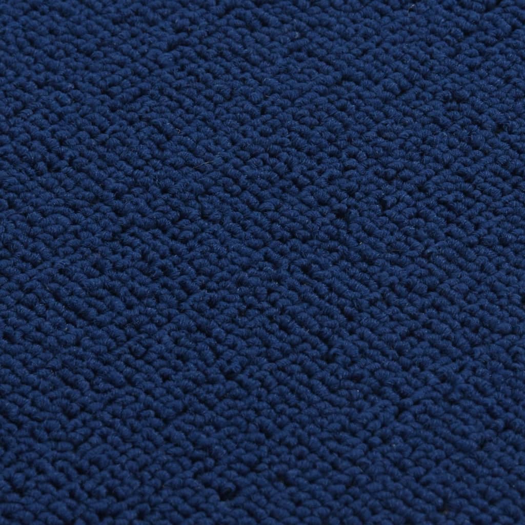 vidaXL Πατάκια Σκάλας Αντιολισθ. Ορθογώνια 15 τεμ. Ναυτ.Μπλε 75x20 εκ.