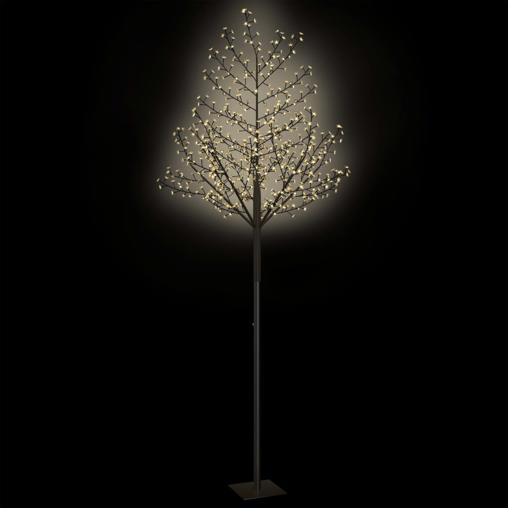 vidaXL Χριστουγεννιάτικο Δέντρο Κερασιά 600 LED Θερμό Λευκό Φως 300 εκ
