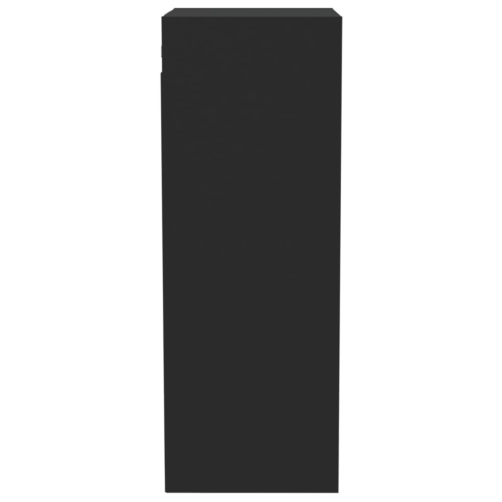 vidaXL Ντουλάπι Τοίχου Μαύρο 34,5x32,5x90 εκ. Επεξεργασμένο Ξύλο