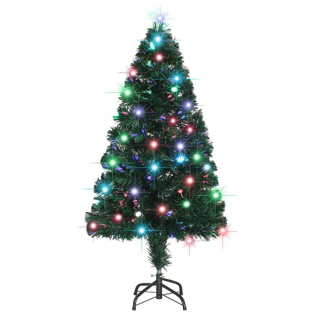 vidaXL Χριστουγεν. Δέντρο Προφωτισμένο με Βάση / Οπτικές Ίνες 120 εκ.