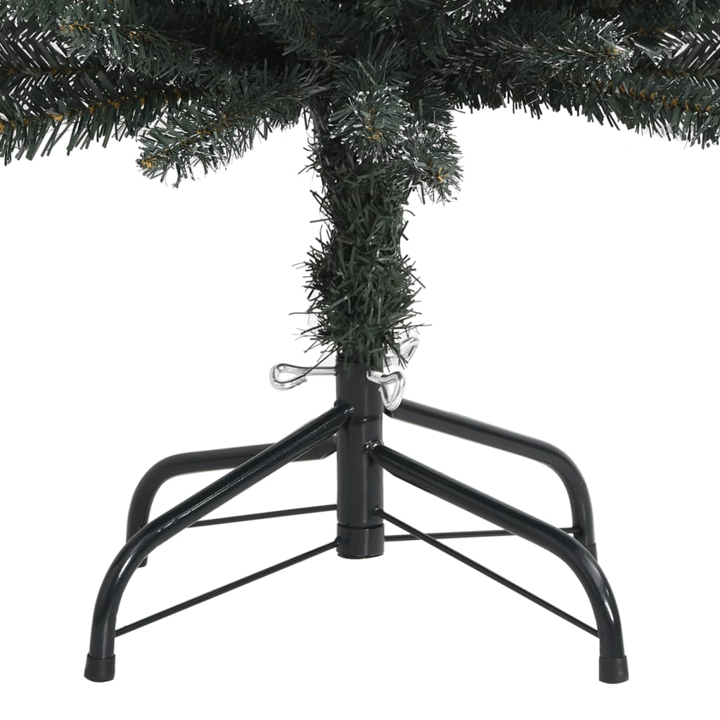 vidaXL Χριστουγεννιάτικο Δέντρο Τεχνητό Slim Βάση Πράσινο 120εκ. PVC