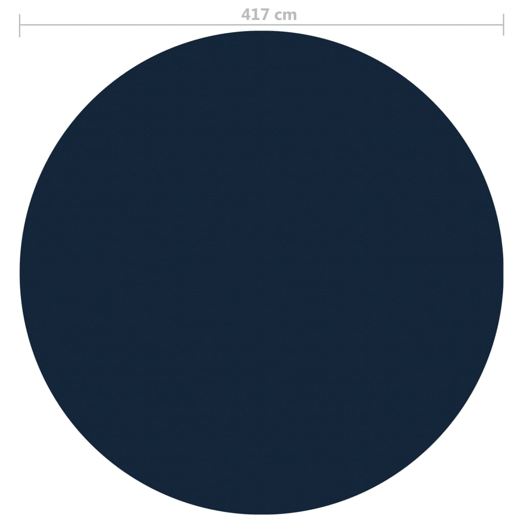 vidaXL Κάλυμμα Πισίνας Ηλιακό Μαύρο/Μπλε 417 εκ. από Πολυαιθυλένιο