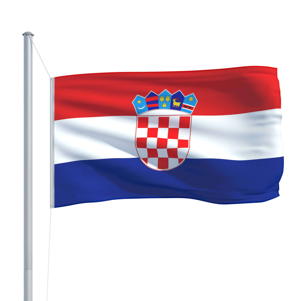 vidaXL Σημαία Κροατίας 6,2 μ. με Ιστό Αλουμινίου