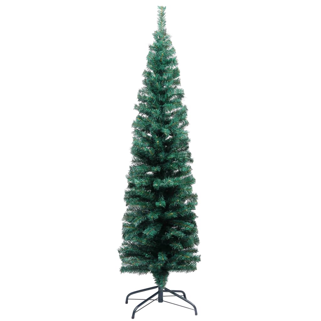vidaXL Χριστουγεν Δέντρο Προφωτ. Τεχνητό Μπάλες Slim Πράσινο 150εκ