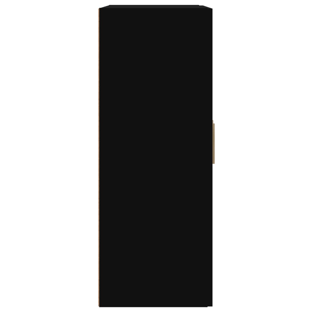 vidaXL Ντουλάπι Επιτοίχιο Μαύρο 69,5x32,5x90 εκ από Επεξεργασμένο Ξύλο
