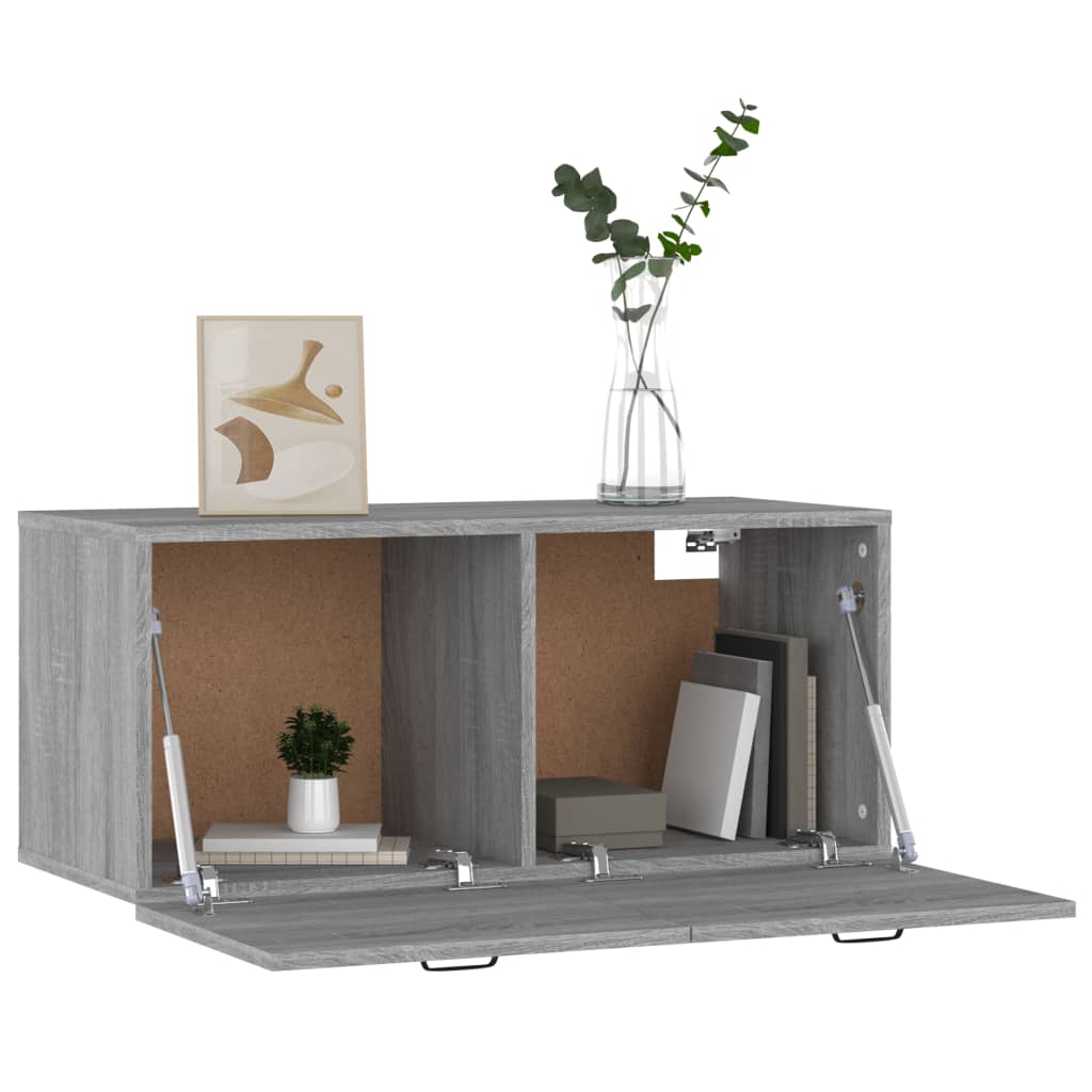 vidaXL Ντουλάπι Τοίχου Γκρι Sonoma 80x35x36,5 εκ. Επεξεργασμένο Ξύλο
