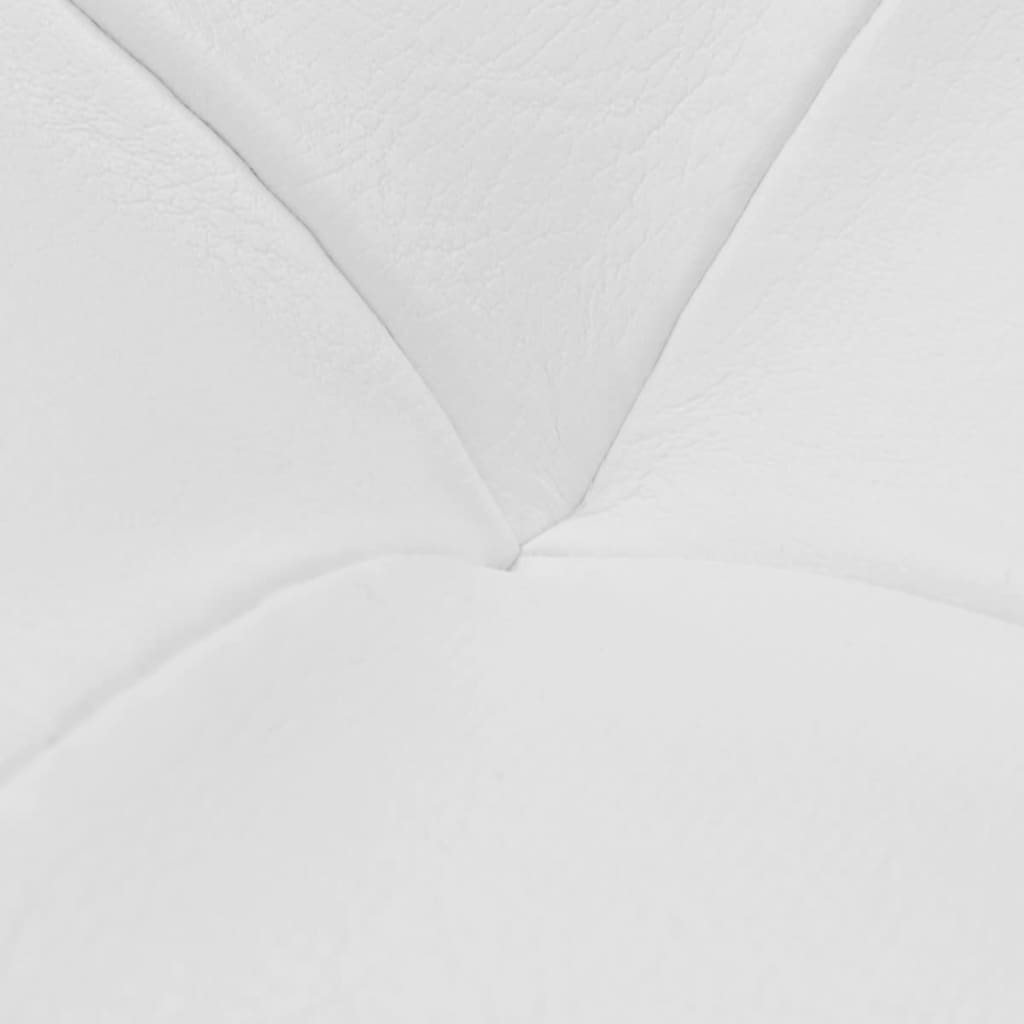 vidaXL Ταμπουρέ με Αποθηκευτικό Χώρο Λευκό από Συνθετικό Δέρμα