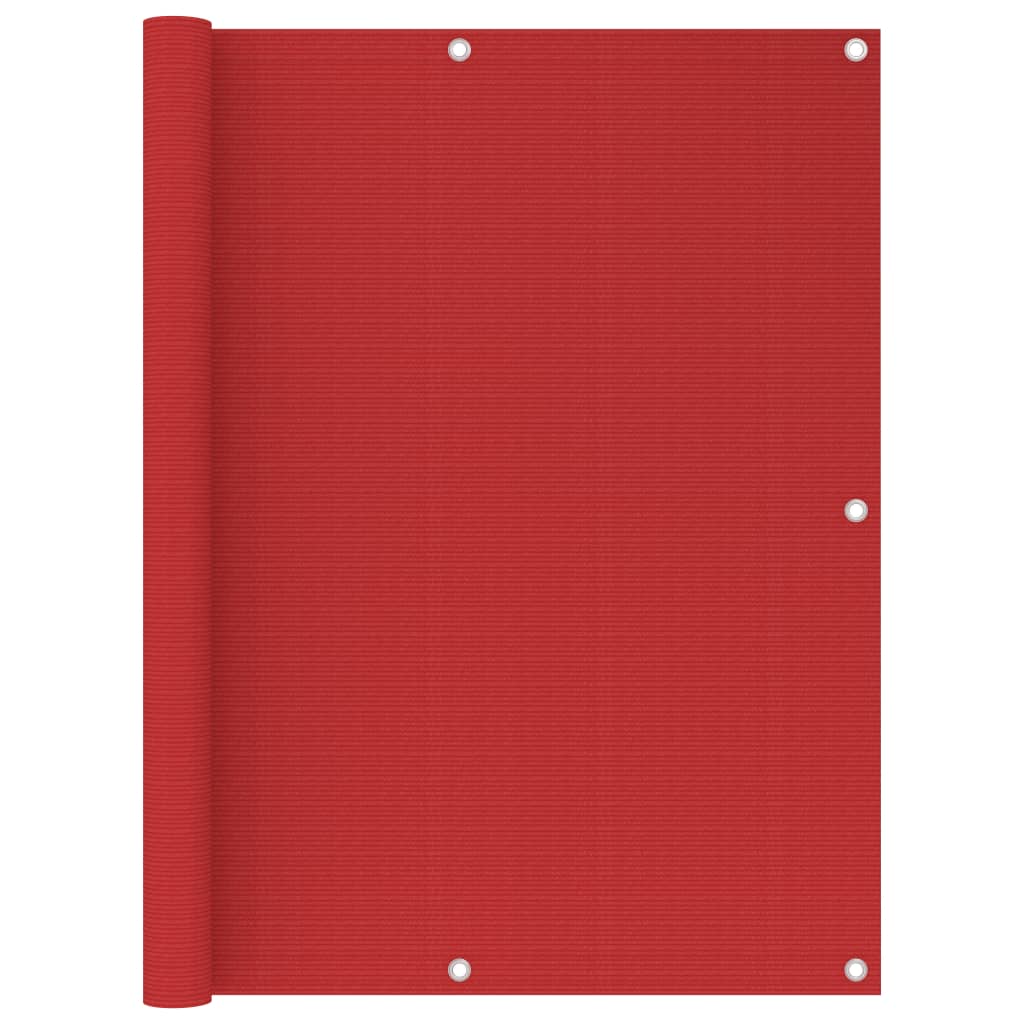 vidaXL Διαχωριστικό Βεράντας Κόκκινο 120 x 400 εκ. από HDPE