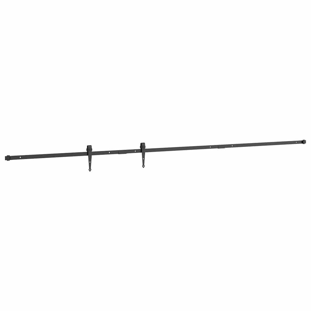 vidaXL Κιτ συρόμενης πόρτας γραφείου 244 cm από ανθρακούχο χάλυβα